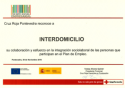 CRUZ ROJA RECONOCE A NUESTRO ASOCIADO INTERDOMICILIO COMO EMPRESA COLABORADORA EN LA INSERCIÓN SOCIAL